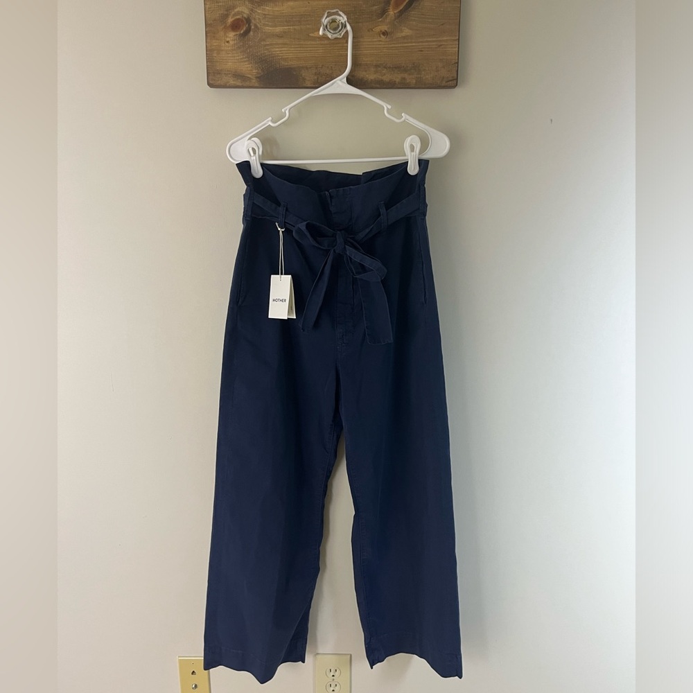 NWT Mother Jeans- The Paperbag Greaser Ankle Pants in Navy- Size 31